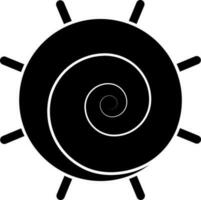 Illustration of Black and White chakra icon. vector