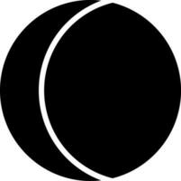 Moon eclipse icon in Black and White color. vector