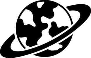 Earth planet icon in Black and White color. vector