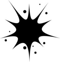 Black and White illustration of supernova icon. vector