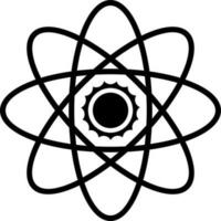 Flat style solar system icon in Black and White color. vector
