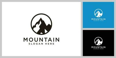 montaña logo, montaña logo diseño vector