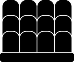 Icon of Audience seats in Black and White color. vector