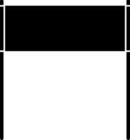 Blank banner icon in black and white color. vector