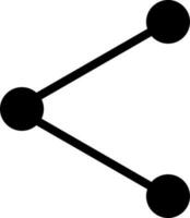 Share icon in black color. vector
