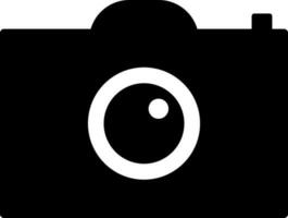 Digital camera icon in Black and White color. vector