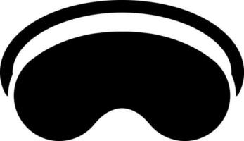 Sleeping eye mask icon in Black and White color. vector