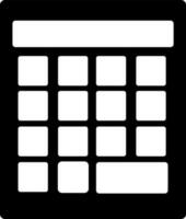 Isolated Black and White calculator. vector