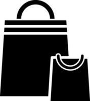Flat style shopping bag icon. vector