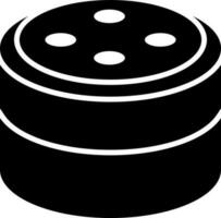 Vacuum robot icon in Black and White color. vector