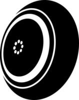 Smoke detector device icon in Black and White color. vector