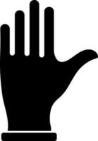 Silhouette of glove icon on white background. vector