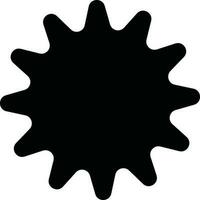 estrella etiqueta o pegatina icono en negro color. vector