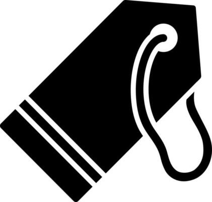 Black and White illustration of tag icon.