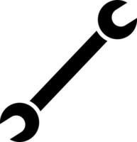 Wrench glyph icon or symbol. vector