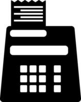 Cash register in black and white color. vector