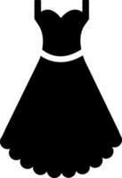 Black dress on white background. vector