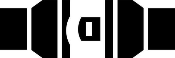 Seat belt glyph icon or symbol. vector