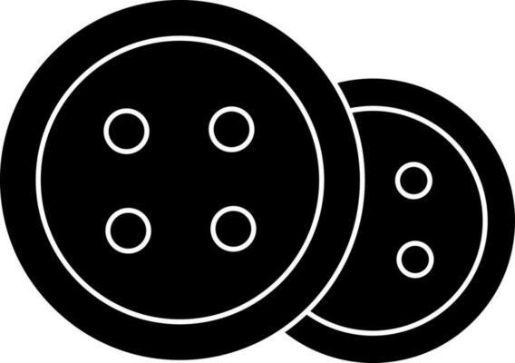 Vector sign or symbol of sewing button.