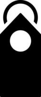 Black and White tag icon or symbol. vector