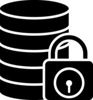 Cyber security or server lock icon. vector