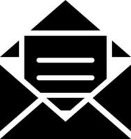 Mail or envelope icon in Black and White color. vector
