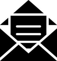 Mail or envelope icon in Black and White color. vector