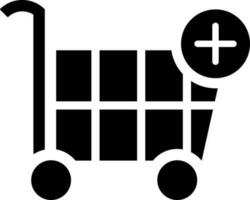 Add to shopping cart icon in flat style. vector