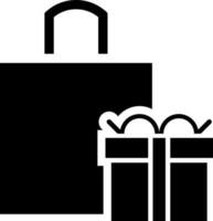 Vector illustration of gift shopping icon.