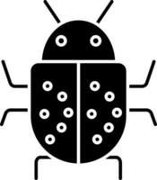 Bug or virus icon in flat style. vector