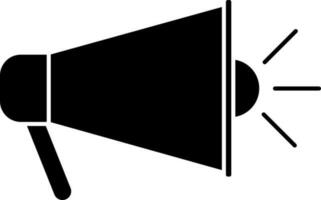 Isolated megaphone icon in Black and White color. vector