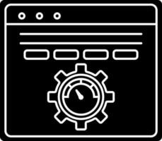 Illustration of website speedometer icon. vector