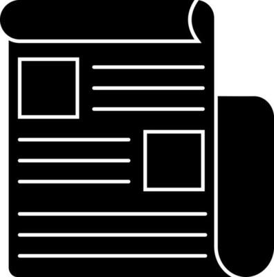 Flat style newspaper icon.