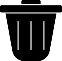 Delete icon or symbol in Black and White color. vector