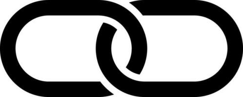 Link or chain icon in black color. vector