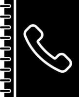 Flat style contact file or phone book icon. vector