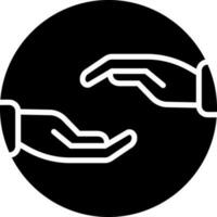 vector ilustración de apretón de manos icono.