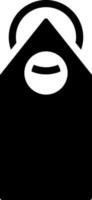 Blank tag icon in black color. vector
