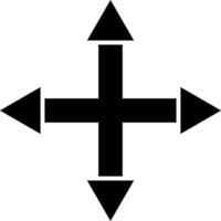 Four way intersection arrow icon. vector