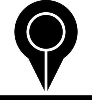 Map pointer icon in Black and White color. vector