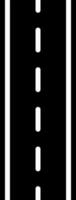 Straight road glyph icon or symbol. vector