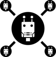 Vector illustration of robotic connection icon.