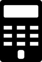 Black and White illustration of calculator icon. vector