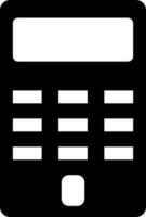 Black and White illustration of calculator icon. vector