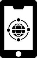 Internet connection in smartphone icon. vector