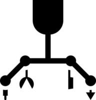 Vector illustration of robotics icon.