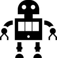 Illustration of robot icon in flat style. vector