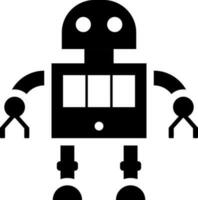 Illustration of robot icon in flat style. vector