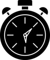 alarma reloj icono en plano estilo. vector