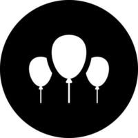 glifo globos icono en plano estilo. vector